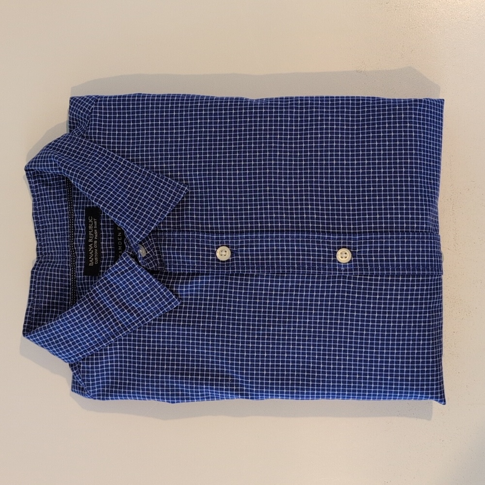 Banana Republic Men's Large Camden Fit Custom 078 Wash Button Down Shirt